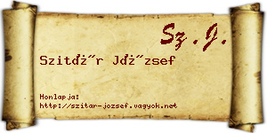 Szitár József névjegykártya