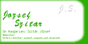 jozsef szitar business card